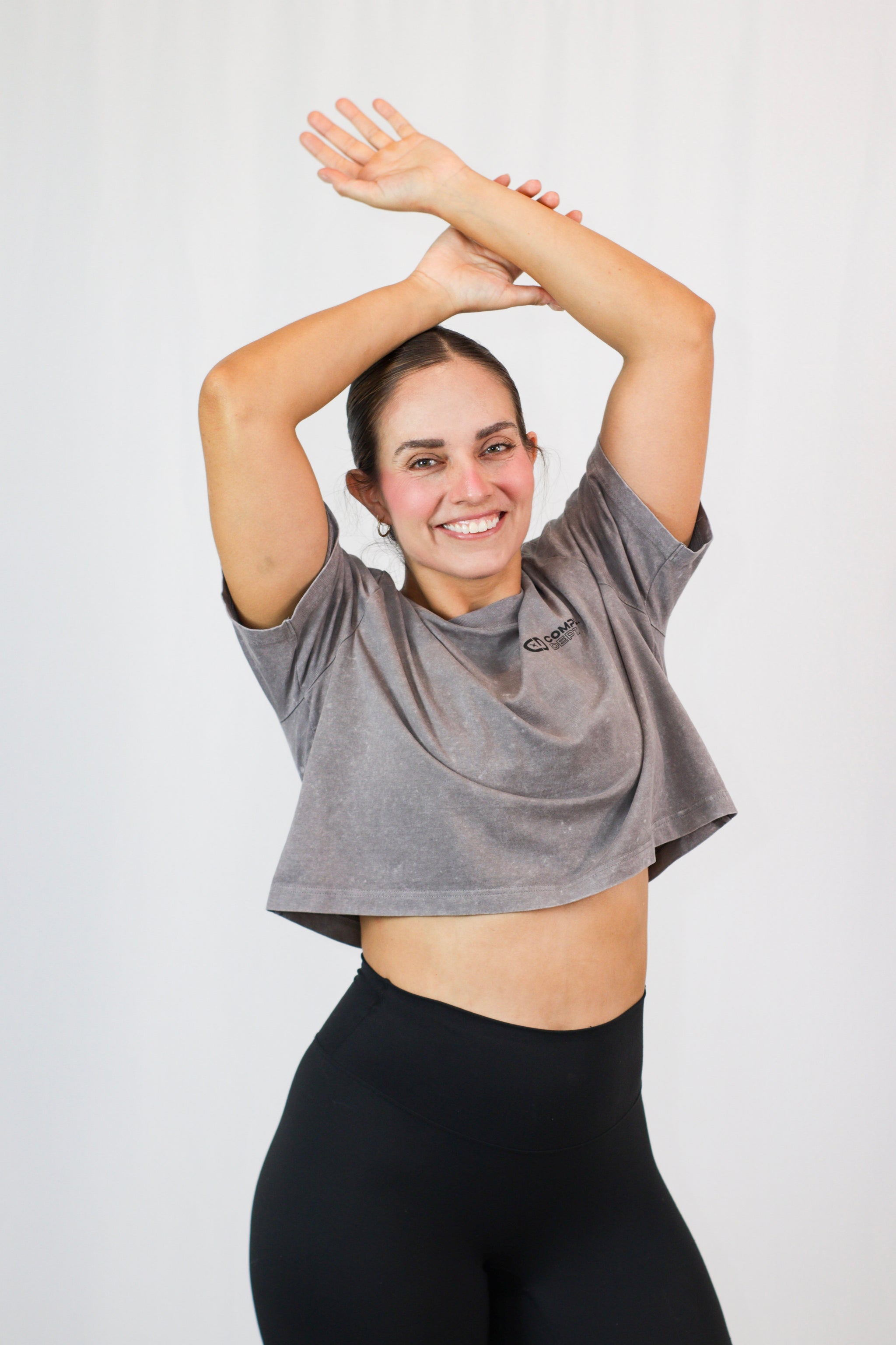 Basic Acid Wash Heavy Cropped Tee