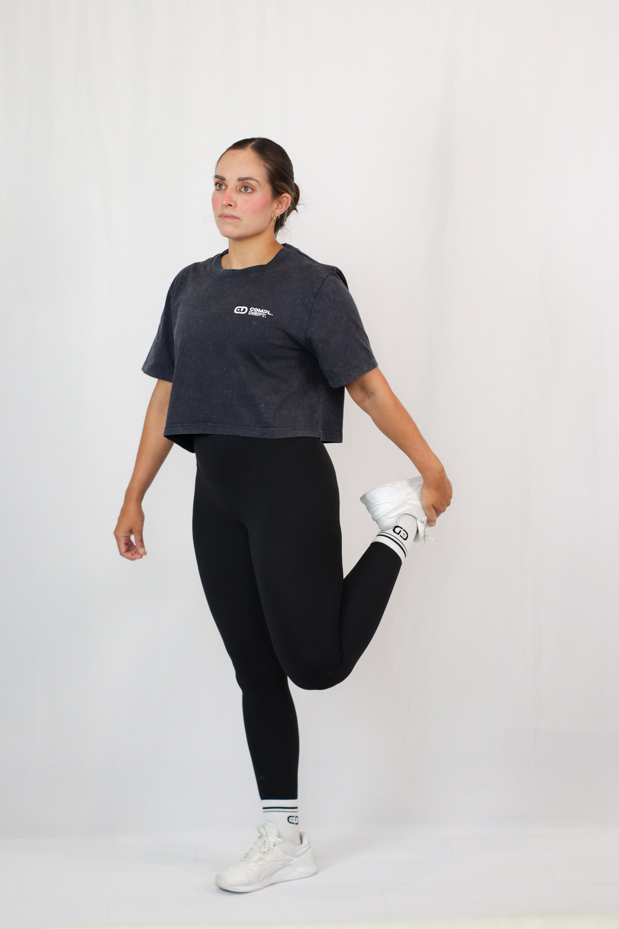 Basic Acid Wash Heavy Cropped Tee