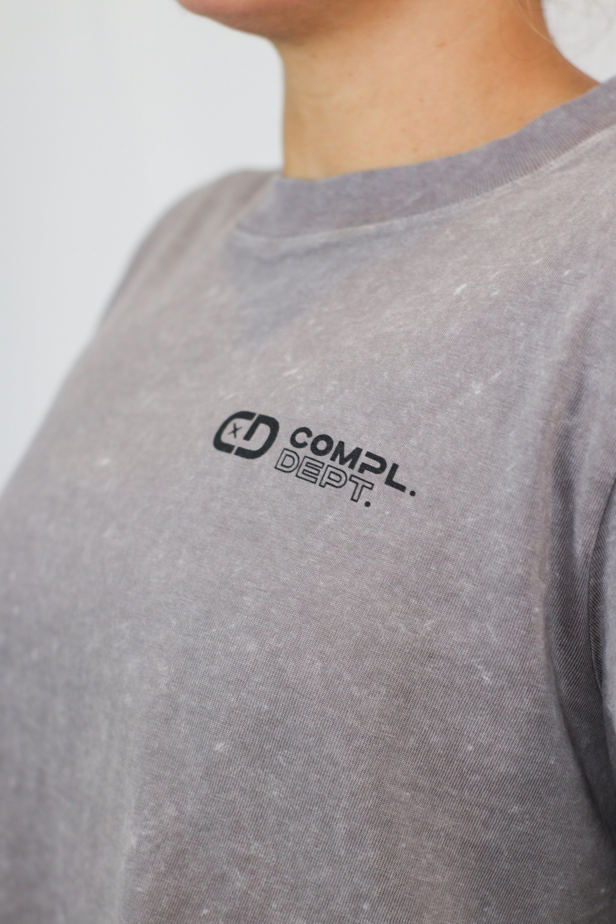 Basic Acid Wash Heavy Cropped Tee