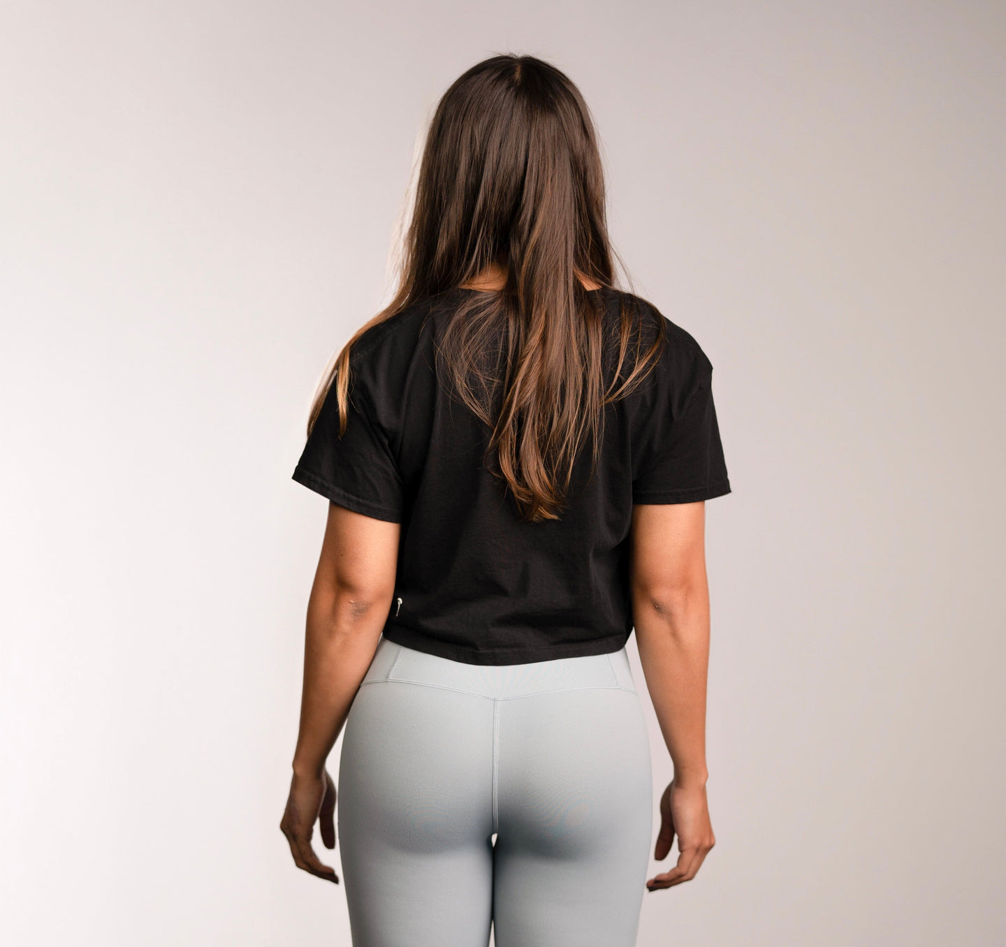 The Essential Comfort Crop Tee Black